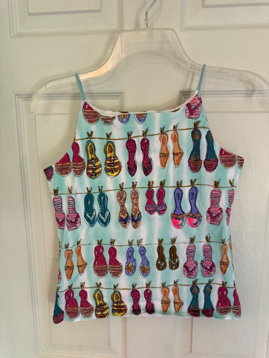 B.Y,B.B, Tops - Vintage 90's B.Y.B.B. By Susan Lawrence Flip Flop Tank Top Size Medium